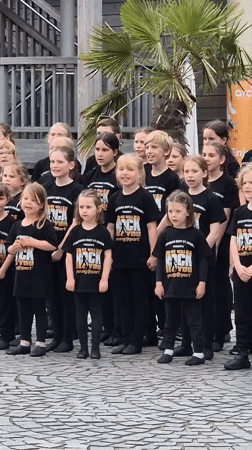 Children's dance and singing group performs in West Suffolk