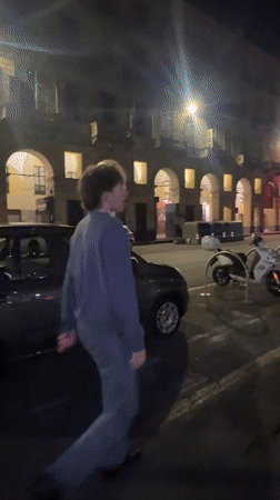 Nighttime social activity observed in Turin streets