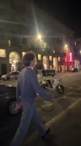 Nighttime social activity observed in Turin streets