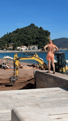 Beach sand replenishment and vehicle towing in Petrovac, Montenegro