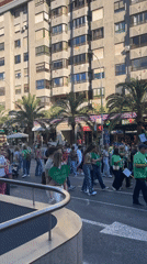 Green-clad demonstrators march through Alicante streets