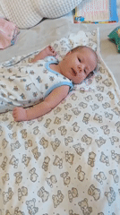 Baby observed during care routine in Andreyevo home