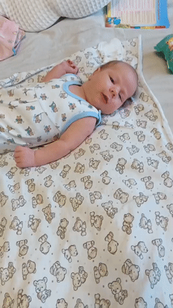 Baby observed during care routine in Andreyevo home