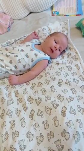 Baby observed during care routine in Andreyevo home