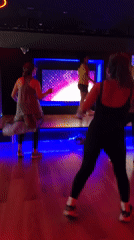 Group fitness class held in San Isidro, Peru