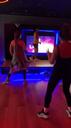 Group fitness class held in San Isidro, Peru