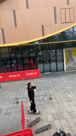 Morning activities captured across Jiangjin: skateboarding, museum visits, VR gaming