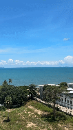 Elevated coastal views captured in Pattaya during sunny morning