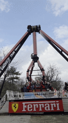 Ferrari amusement ride operates in Provadia, Bulgaria