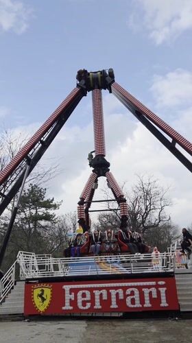 Ferrari amusement ride operates in Provadia, Bulgaria