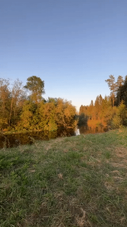River sunset captured near Garevaya, Russia