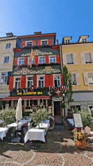 Baden-Baden's pedestrian center on a summer morning