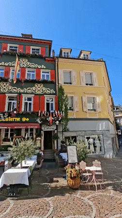 Baden-Baden's pedestrian center on a summer morning