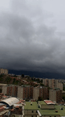 Ordinary life documented in Caracas under cloudy skies