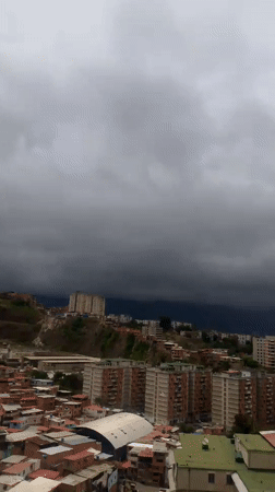Ordinary life documented in Caracas under cloudy skies