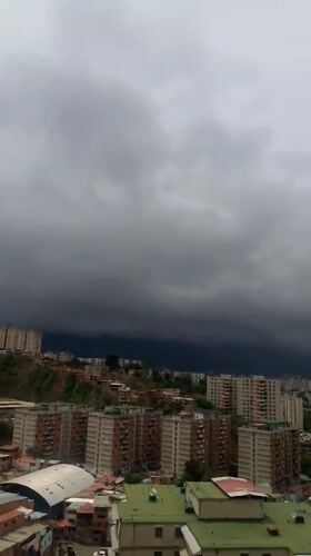 Ordinary life documented in Caracas under cloudy skies