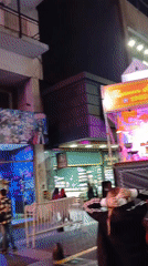 Retro Buenos Aires 1960 themed street stage performance observed