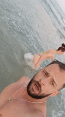 Beach selfies captured in Nesebar, Bulgaria during afternoon hours