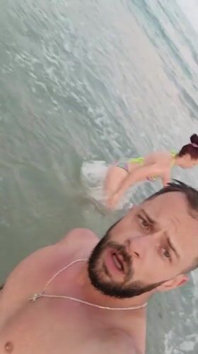 Beach selfies captured in Nesebar, Bulgaria during afternoon hours