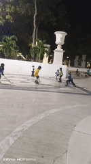 Night activity across Caracas parks and plazas