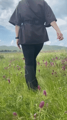 Solo camping trip documented in Russian wildflower meadow