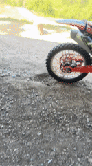Motocross rider with green Kawasaki bike filmed in Bulgaria
