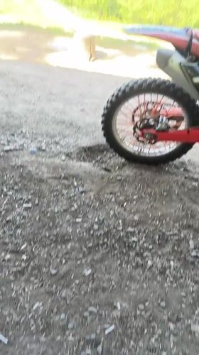 Motocross rider with green Kawasaki bike filmed in Bulgaria
