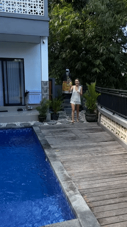 Lazy villa morning in North Kuta — breakfast, pool, Balinese offering