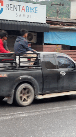 Rainy morning life documented across Baan Chaweng, Thailand
