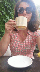 Morning cafe visit and street walk in Sochi