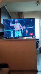 MMA fight broadcast observed on television in Burgas