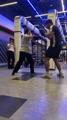Boxing class in session at a Nong Pa Khrang gym