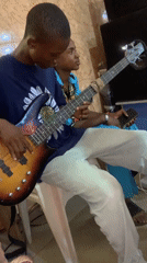 Musicians rehearse at church gathering in Nigerian forest reserve