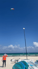 Beach equipment storage documented at Playa del Carmen resort