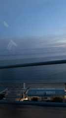 Coastal view filmed from balcony in Kamenovo, Montenegro