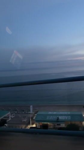 Coastal view filmed from balcony in Kamenovo, Montenegro