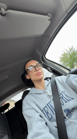 Woman films herself while driving in Pleven, Bulgaria
