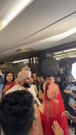 Wedding celebration captured by guests in Dhaka venue