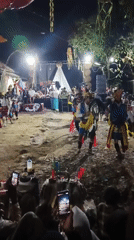 Traditional masked dance performance lights up a Ciracap evening