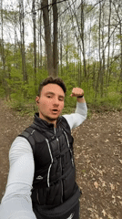 Runner documents workout session through Sofia parks and forests