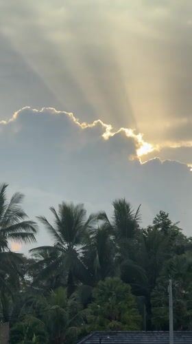 Morning scenes captured in Tampaksiring countryside amid dramatic skies