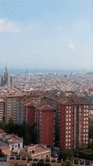 Panoramic views of Barcelona captured from elevated vantage points