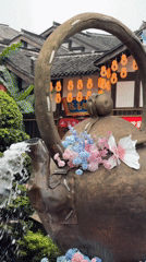 Morning scenes from traditional cultural district in Shapingba, China