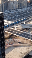 Dubai child's playtime documented alongside city's metro transit system
