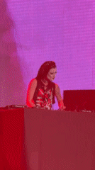 Female DJ performs at Tecate-sponsored nighttime music event in Mexico City
