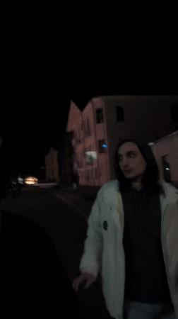 Two men document late night walk through Hrodna streets