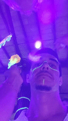 UV Light Party With Fluorescent Face Paint in Blahbatuh