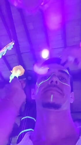 UV Light Party With Fluorescent Face Paint in Blahbatuh