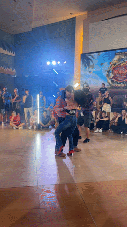Couple performs Latin dance routine for audience in Pattaya