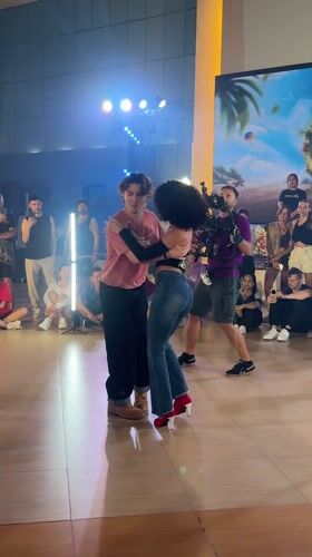 Couple performs Latin dance routine for audience in Pattaya
